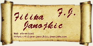Filipa Janojkić vizit kartica